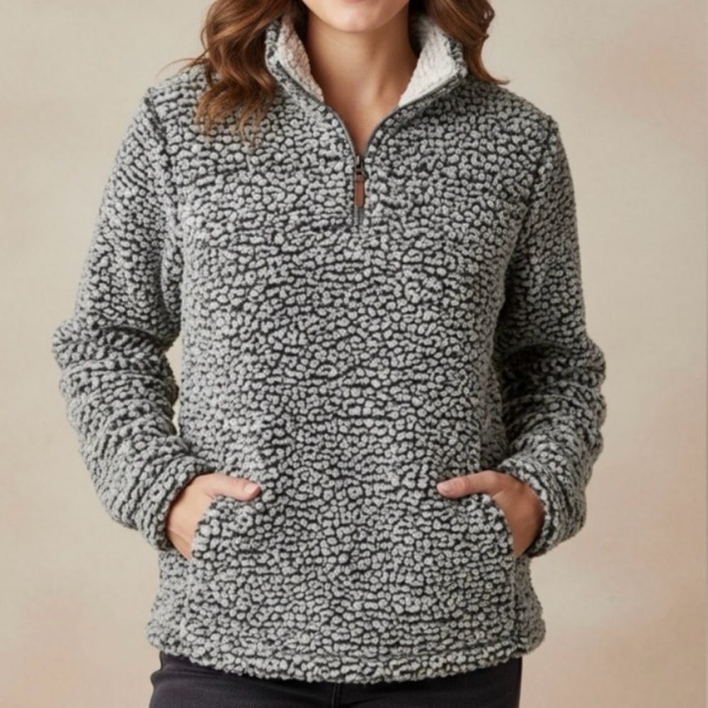 Thread & Supply Charcoal Sherpa Fleece warm thick soft comfortable ships fast!!!